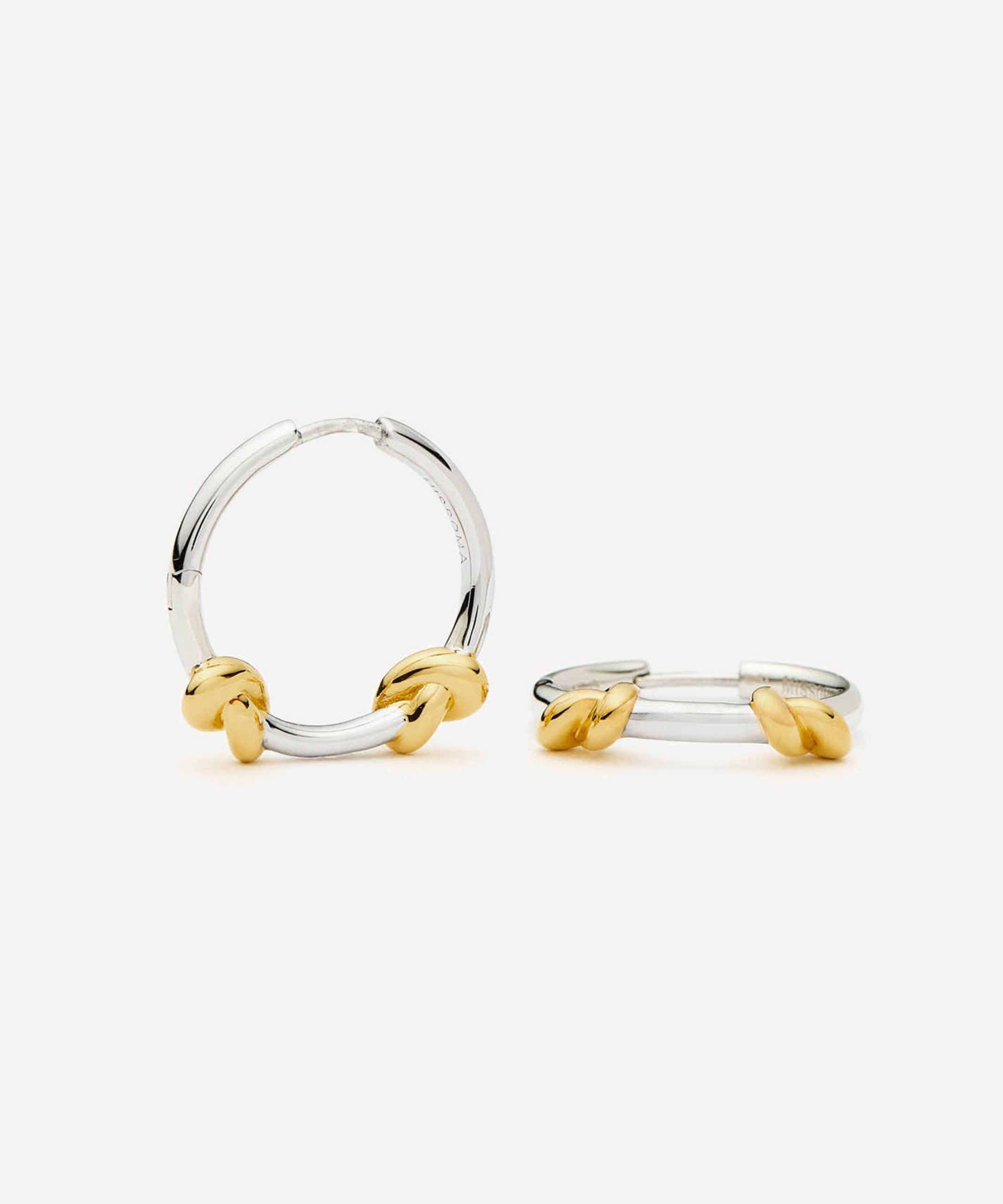 Missoma X Lucy Williams Mixed Metal Knot Small Hoop Earrings