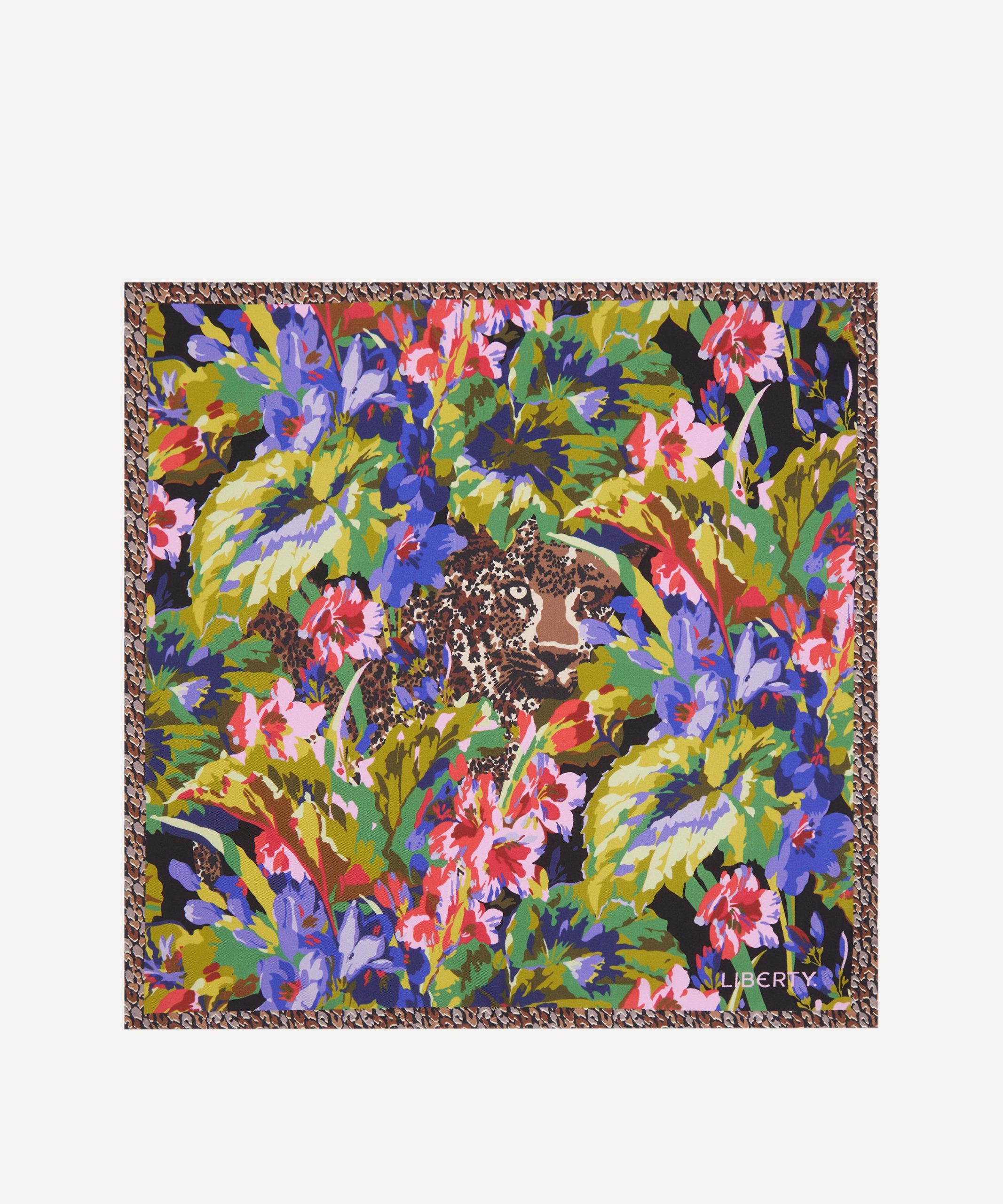 Liberty Leopard Jungle Silk Scarf 45