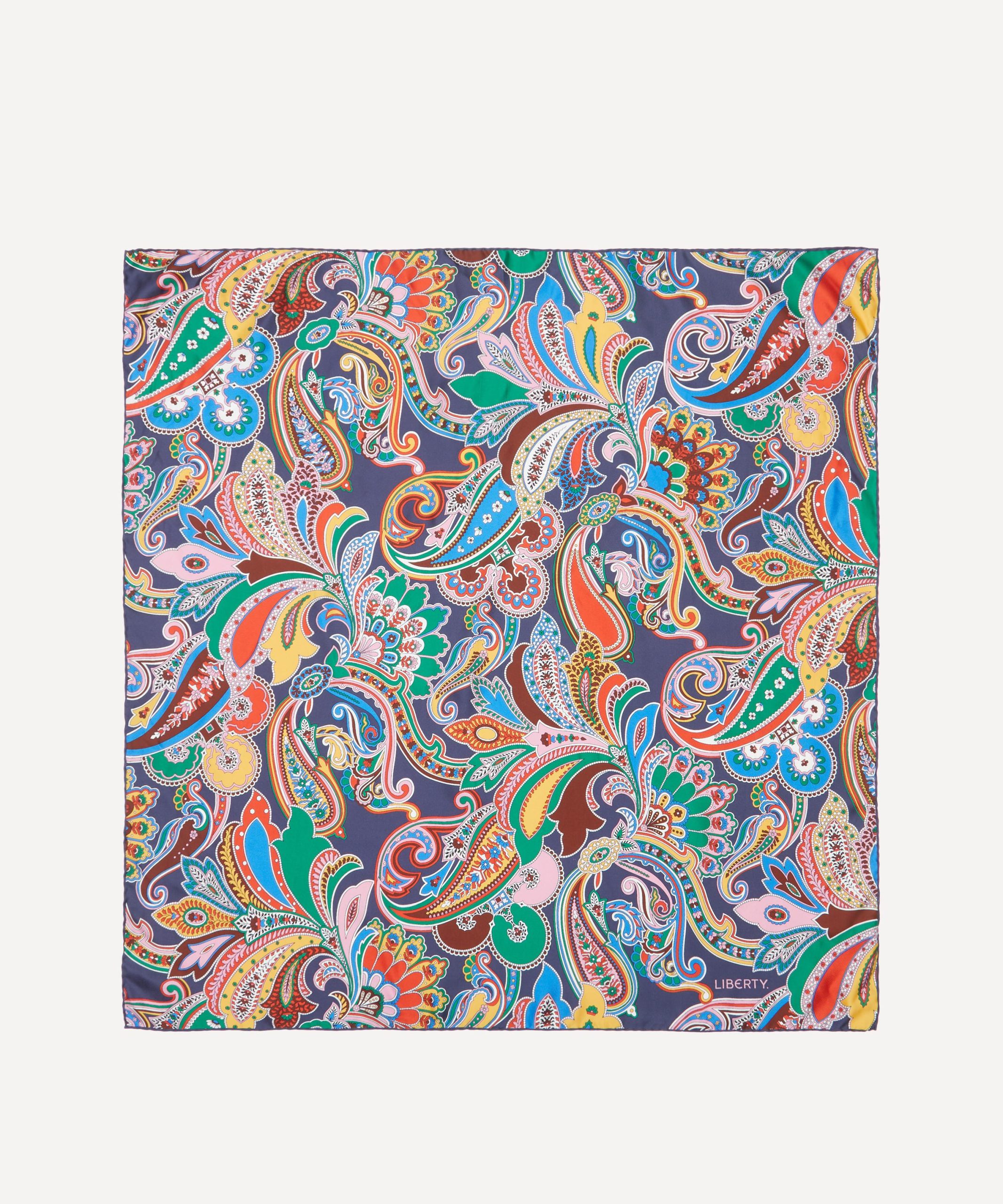 Liberty Paisley Fanfare Jacquard Silk Scarf 90