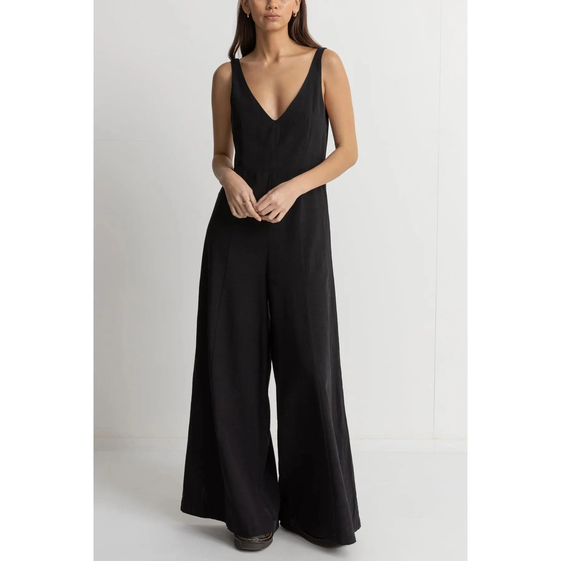 Rhythm Kiki Wide Leg Jumpsuit - Black