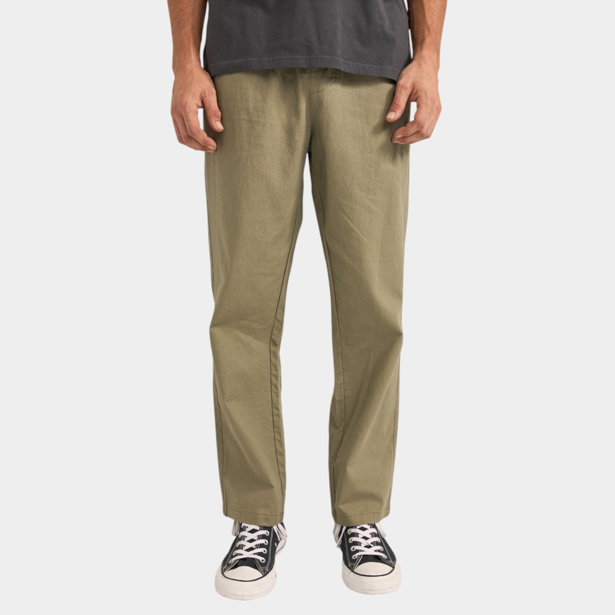 Rhythm Linen Jam Pant - Olive