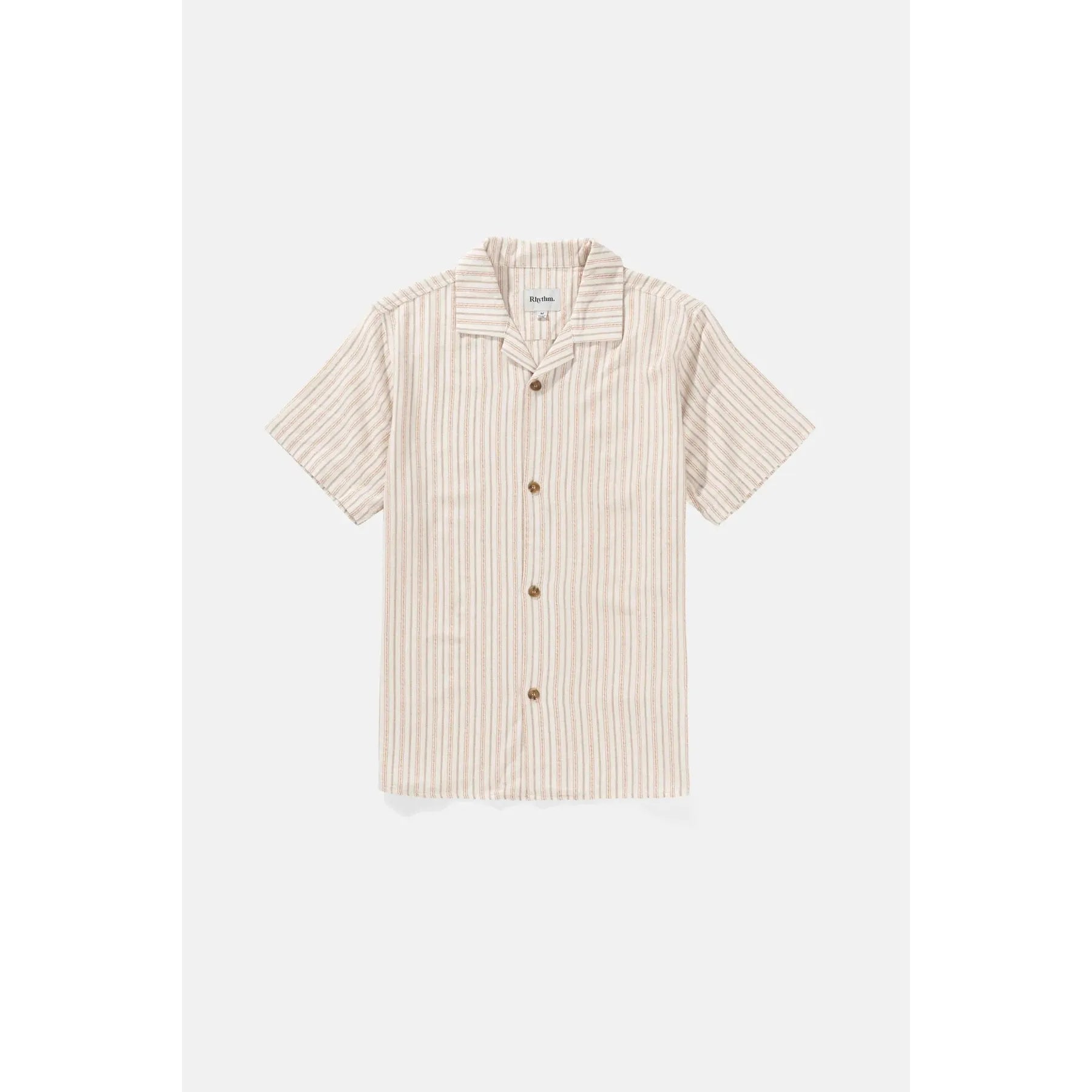Rhythm Vacation Stripe Shortsleeved Shirt - Natural