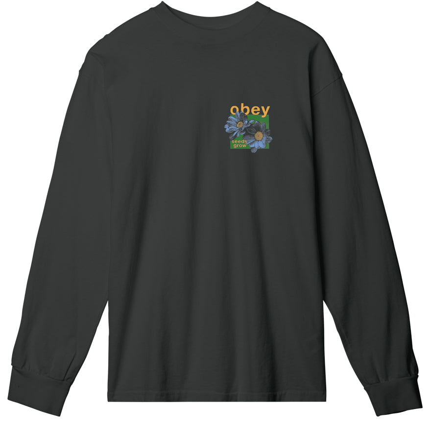 OBEY Seeds Grow Longsleeve T-Shirt - Vintage Black