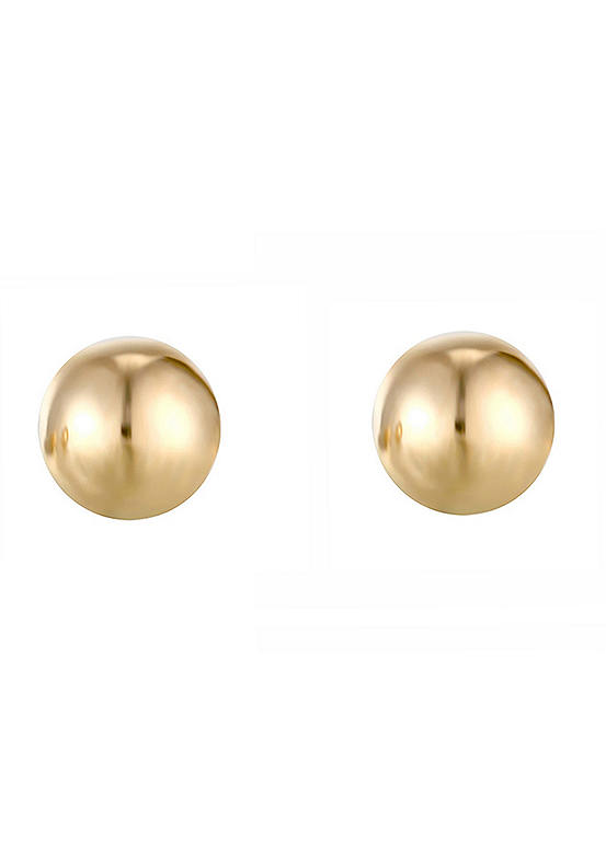 18ct Gold Plated Sterling Silver 5mm Ball Stud Earrings