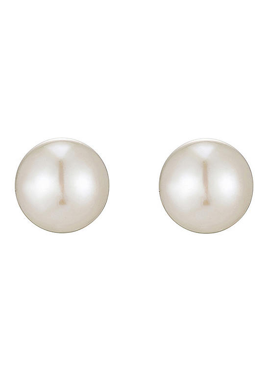 18ct Gold Plated Sterling Silver 6mm Freshwater Pearl Stud Earrings