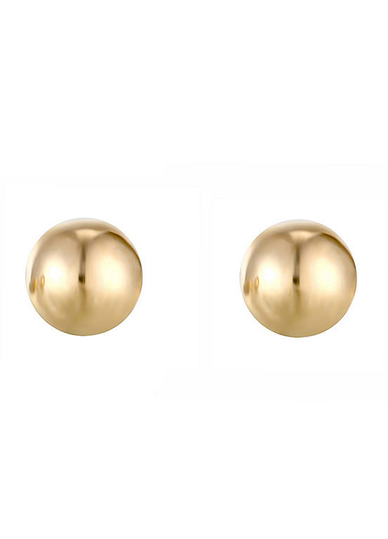 18ct Gold Plated Sterling Silver 7mm Ball Stud Earrings