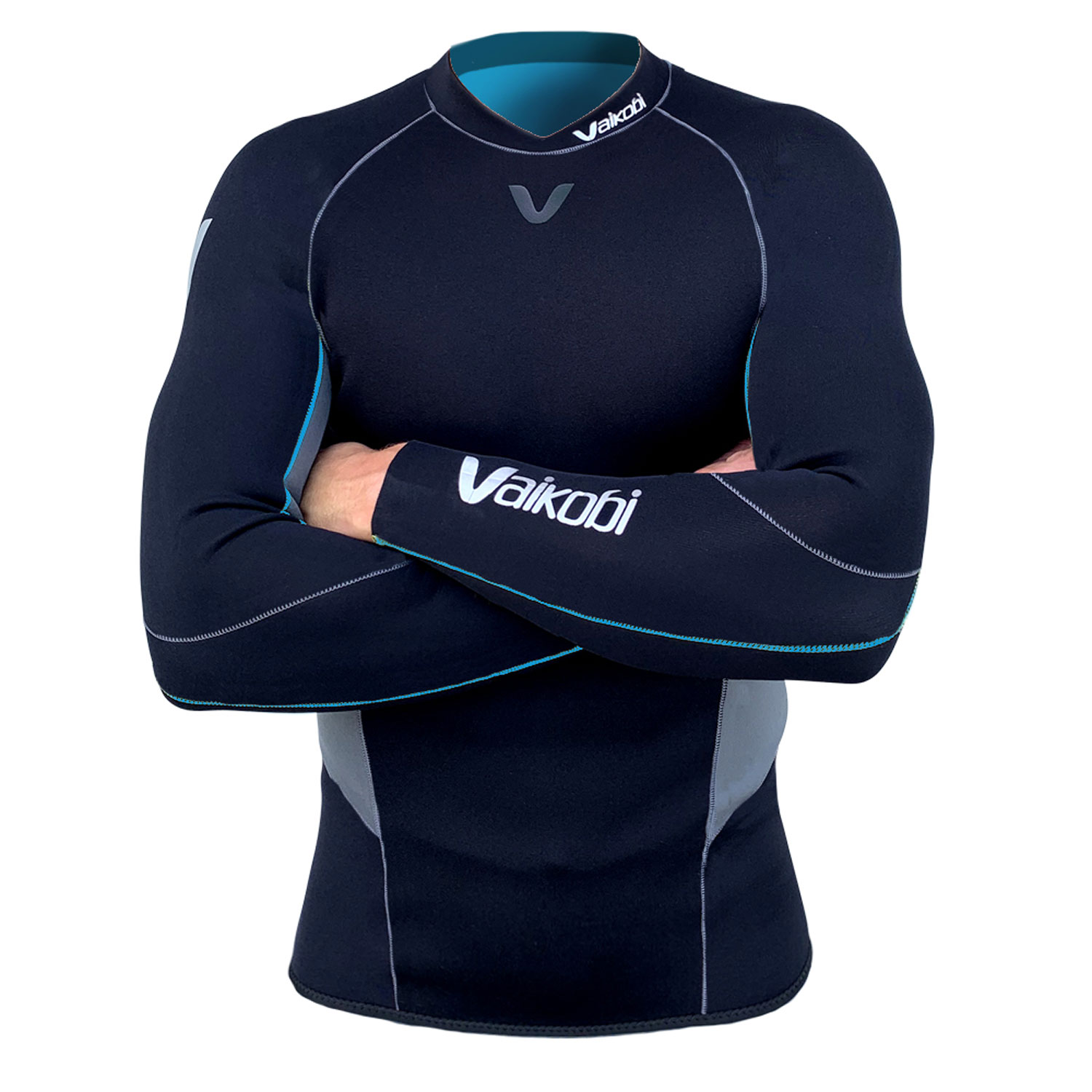 Vaikobi FLEXFORCE 3mm GBS Wetsuit Top - Black/Grey