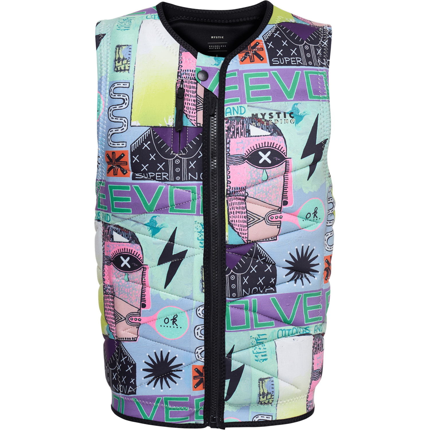 Mystic Outlaw Wake Impact Vest - White All Over