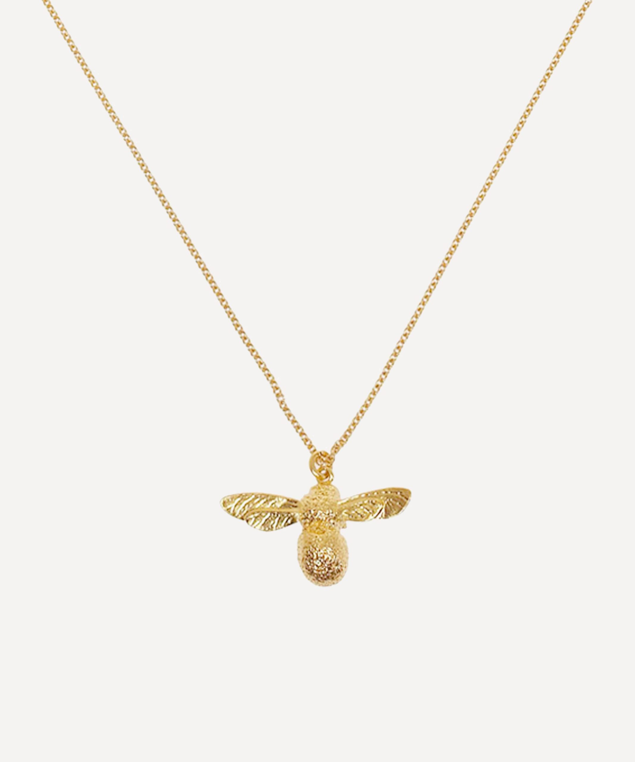 Alex Monroe Gold-Plated Baby Bee Necklace