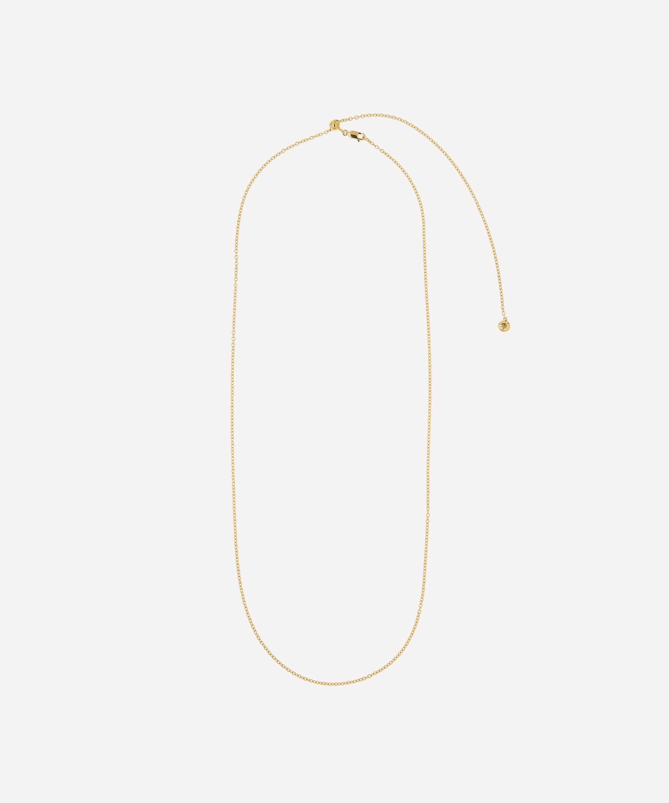 Monica Vinader Gold Plated Vermeil Silver 32" Rolo Chain Necklace