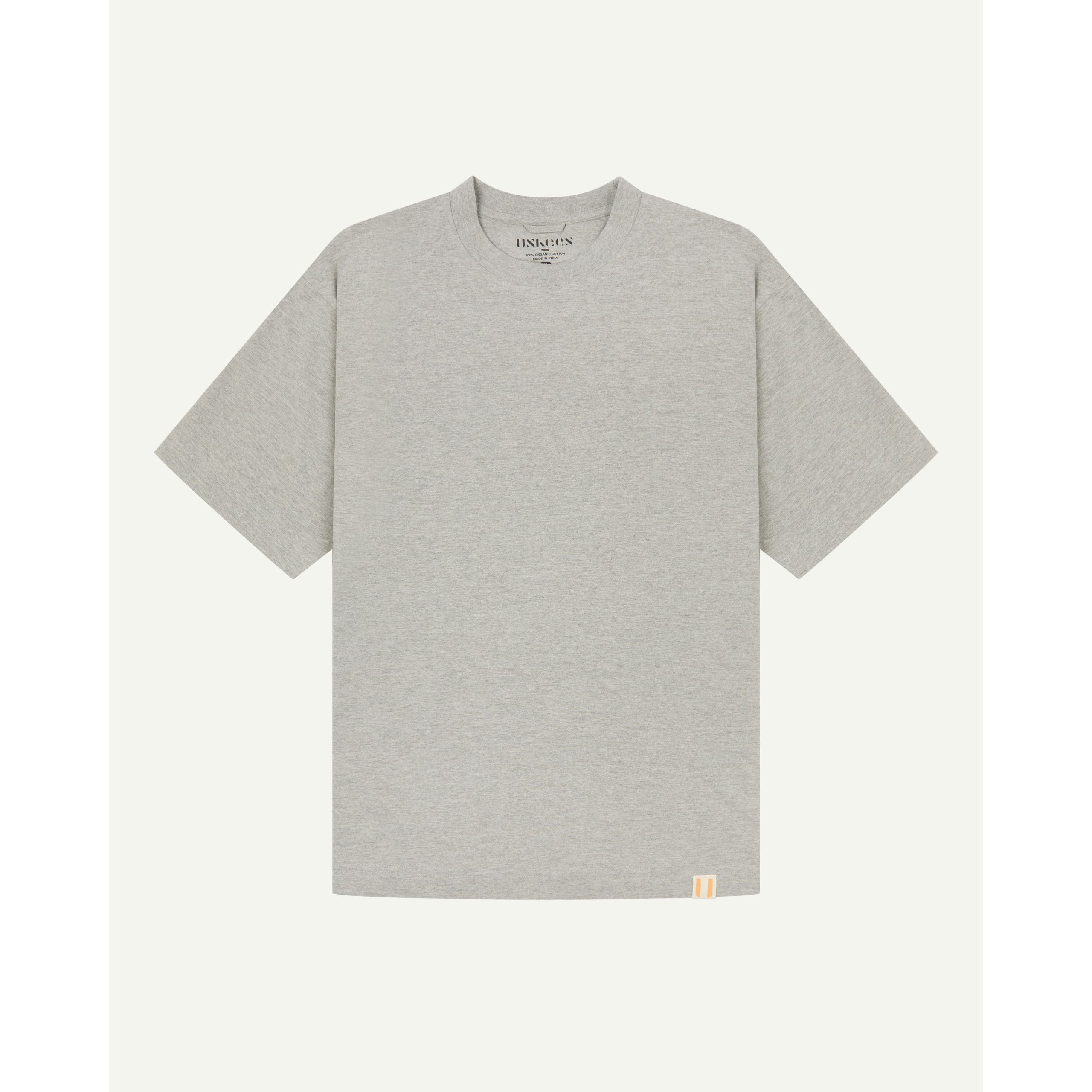 USKEES #7008 Oversized T-Shirt -Grey Marl