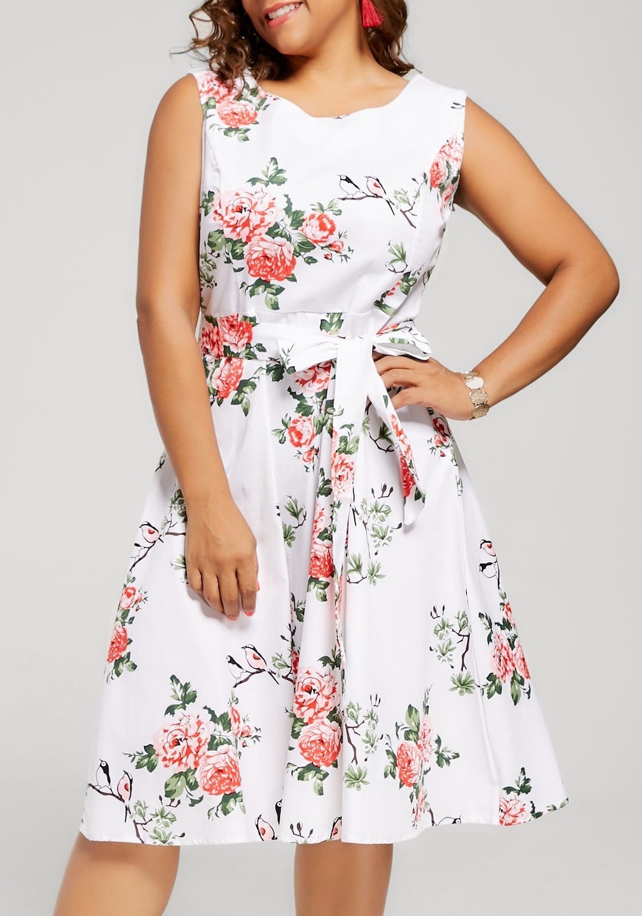 Sleeveless Waist Dress