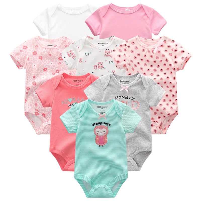 8Pcs/ Bodysuits Girls & Boys