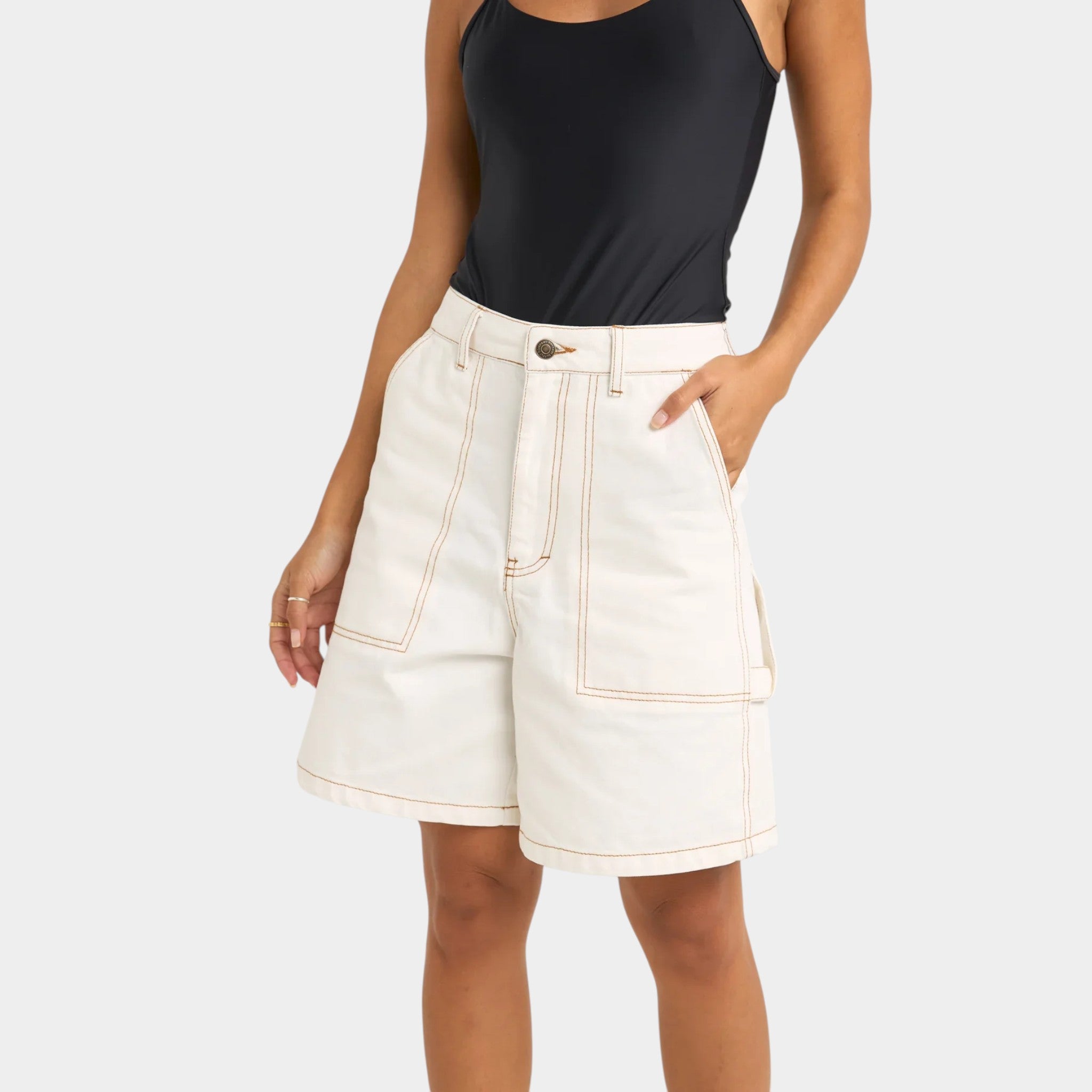 Rhythm Women Camilla Carpenter Jorts - Ivory