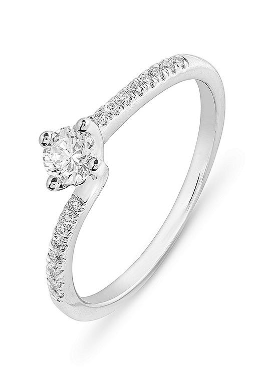 9ct White Gold Lab Grown 0.33ct Diamond Ring