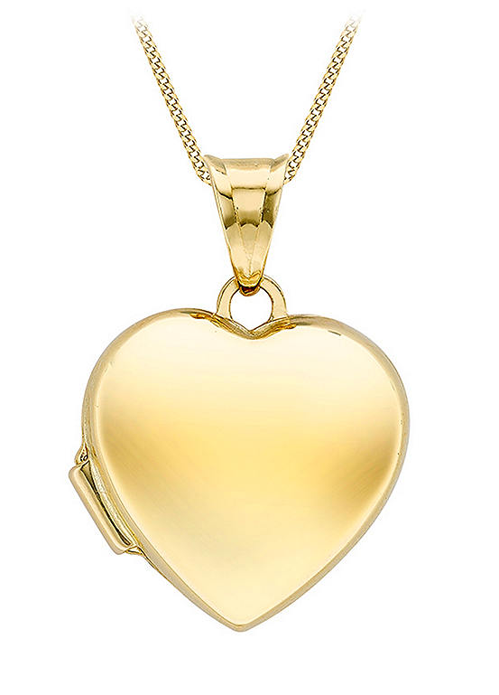 9ct Yellow Gold Polished Heart Locket