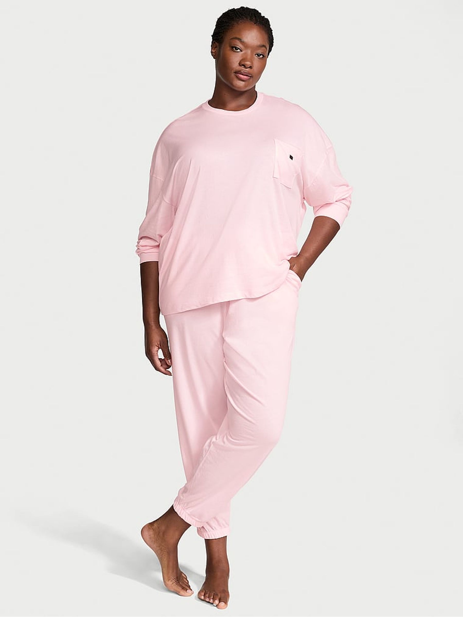Angel Pink Trouser Cotton Pyjama Set