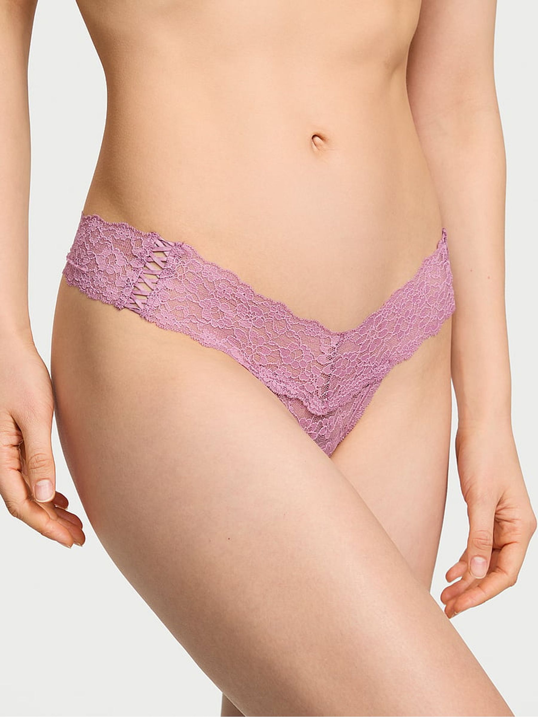 Thistle Purple Thong Knickers