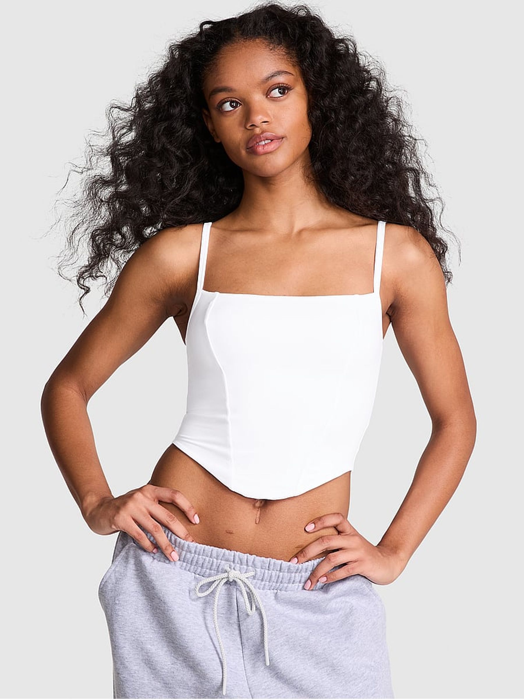 White Soft Stretch Bra Top