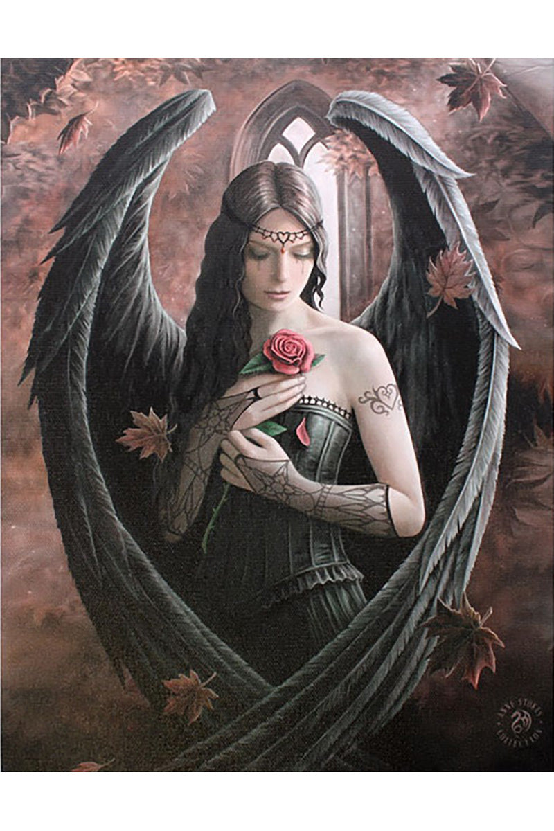 Anne Stokes Angel Rose Canvas Plaque