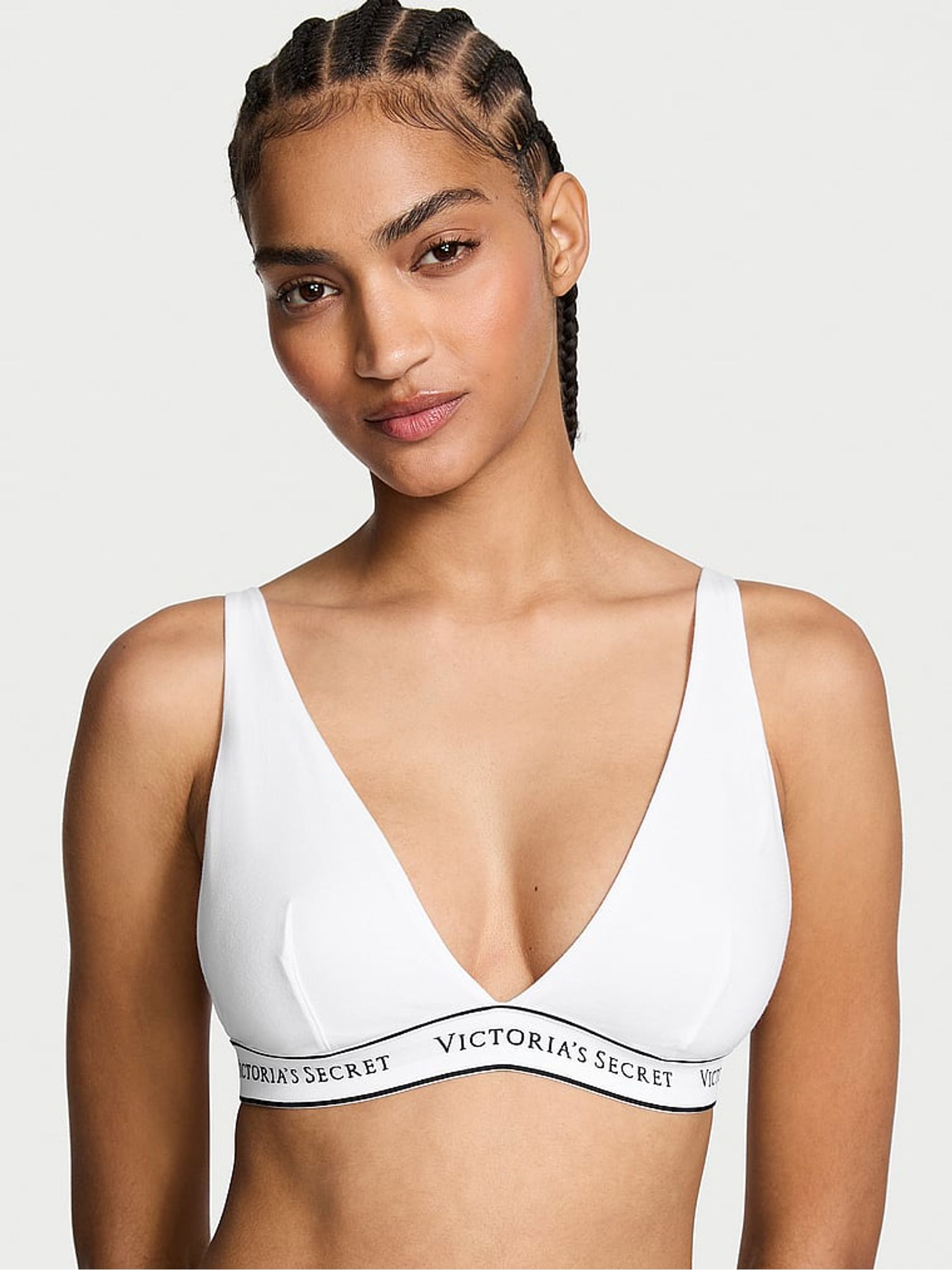 White Logo Bralette