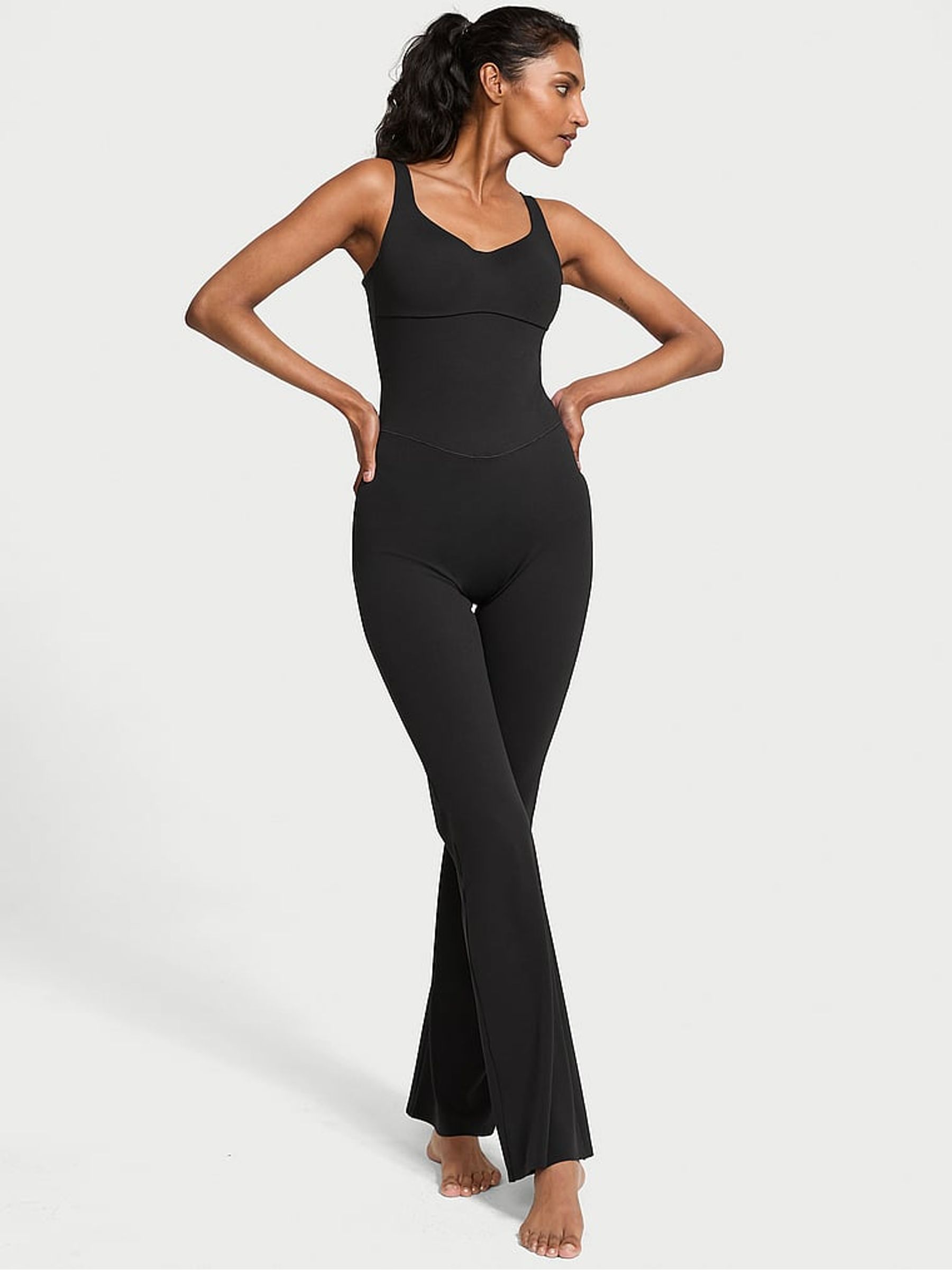 Black Mesh Back Jumpsuit