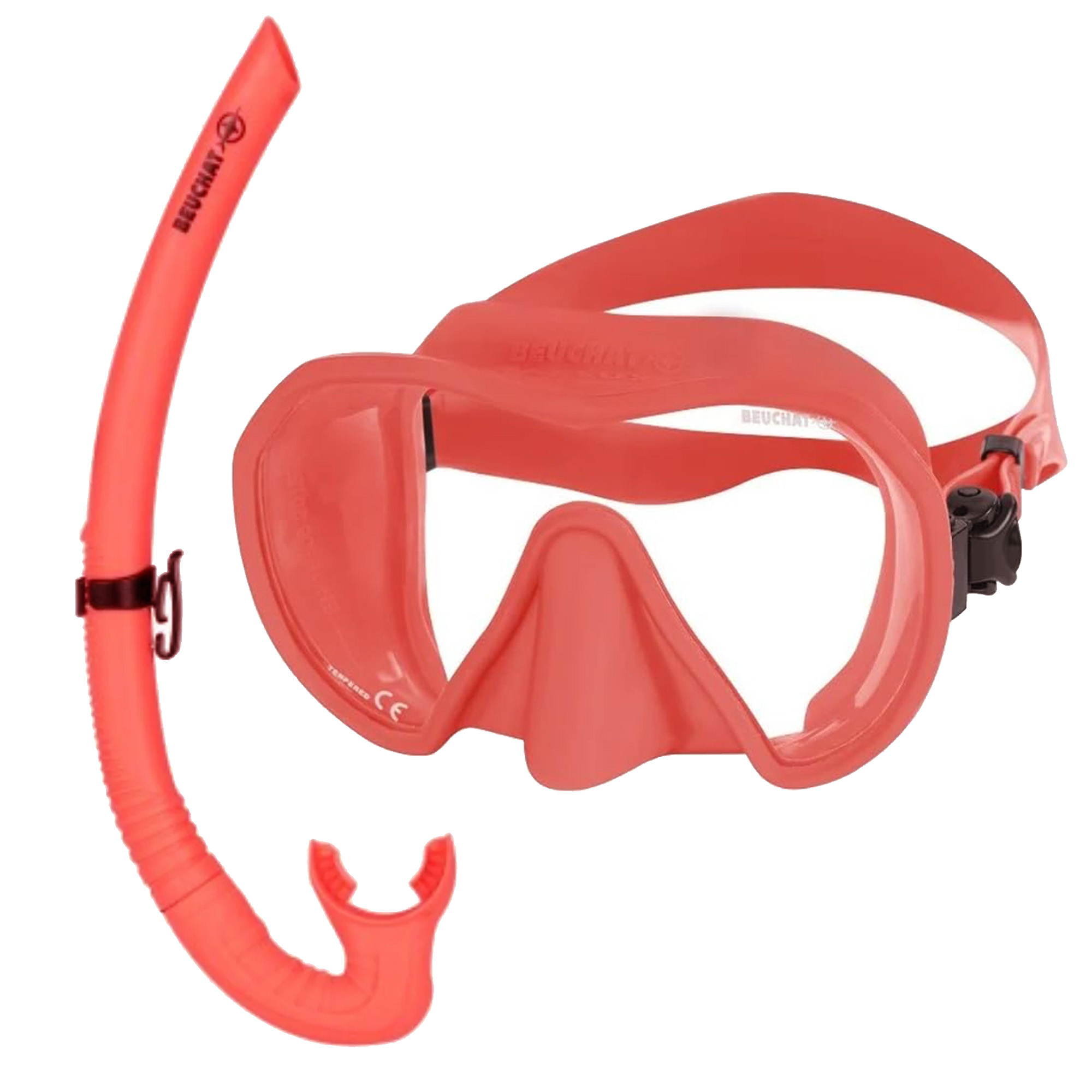 Beuchat Maxlux S Mask & Snorkel Set - Coral