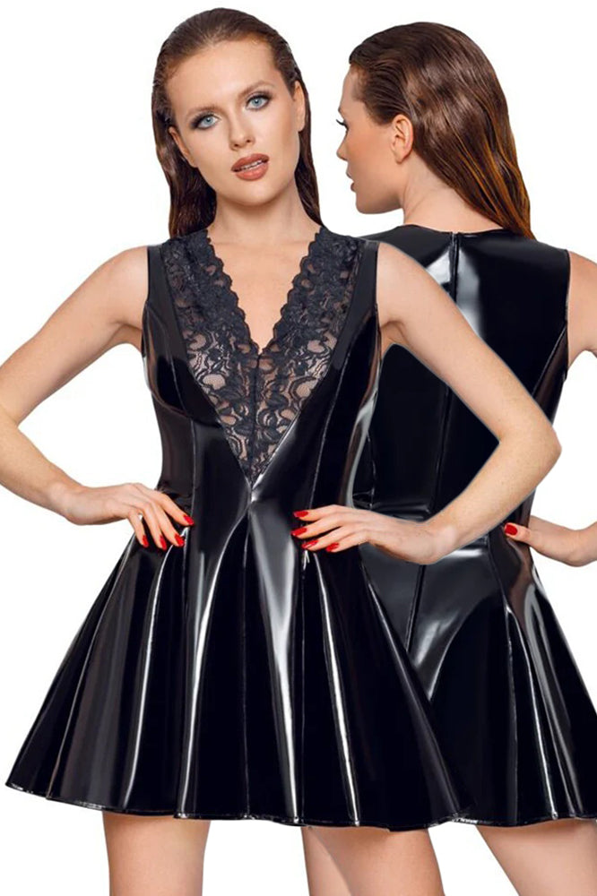 Black Level Seductive Vinyl Dress