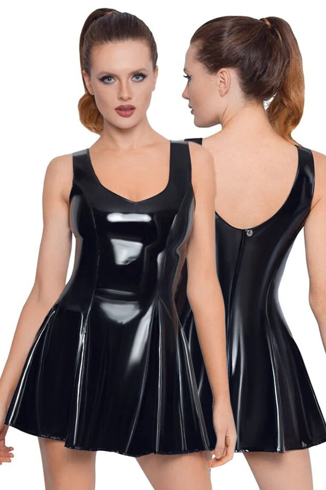 Black Level Short Vinyl Dress