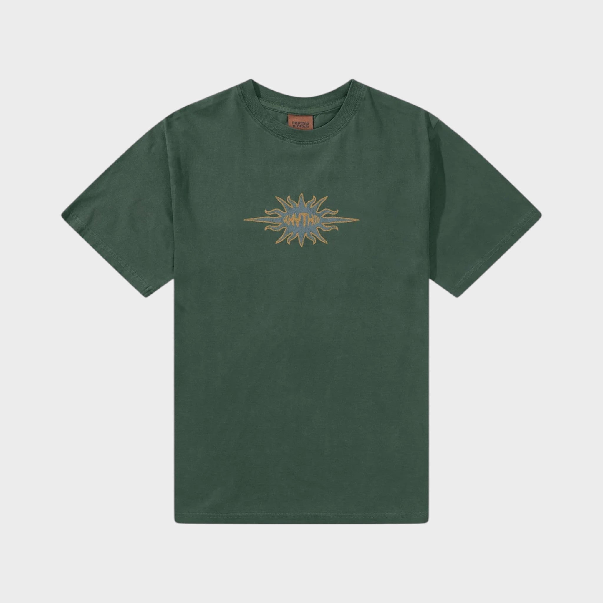 Rhythm Flame Printed Vintage T-shirt - Green