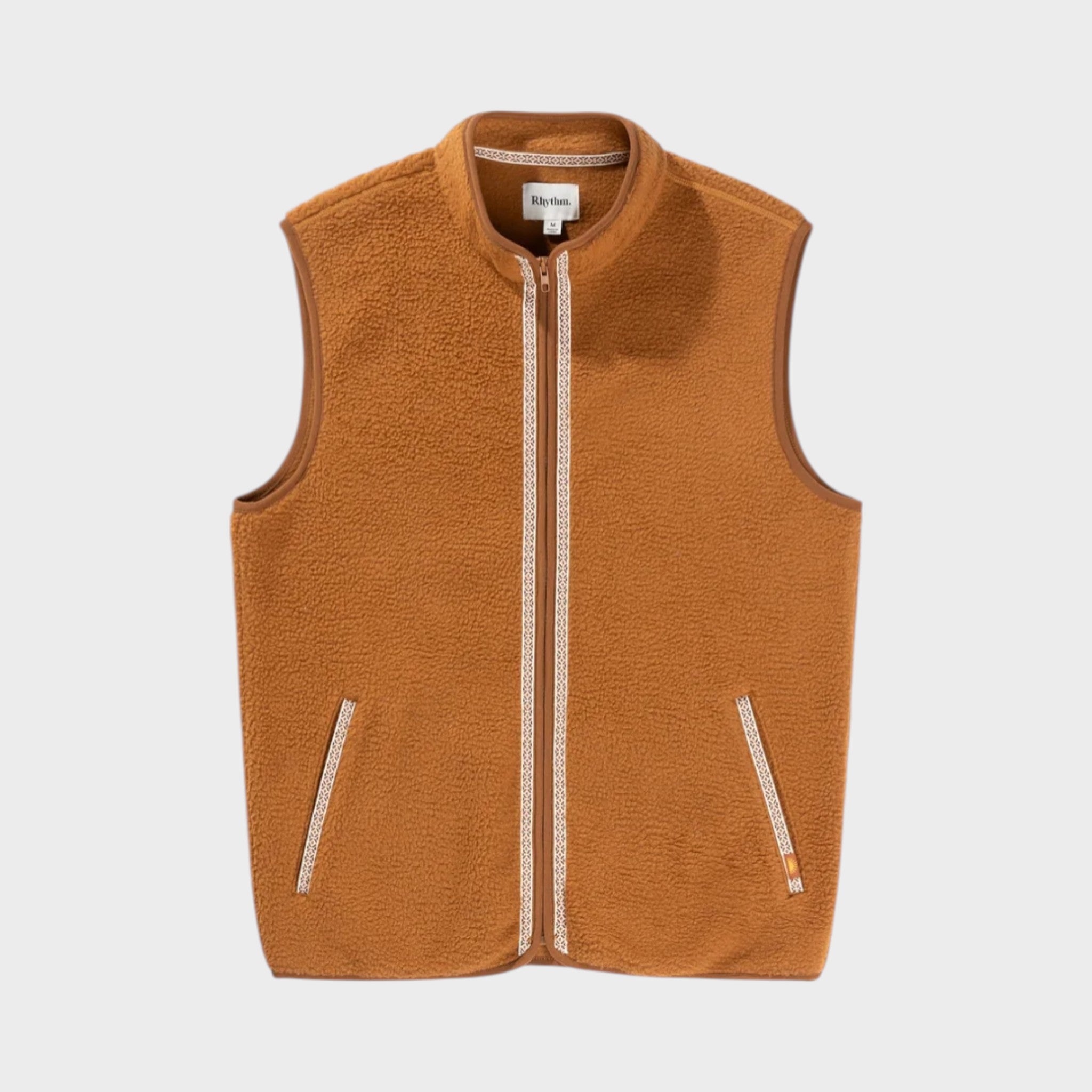 Rhythm Men's Marco Sherpa Vest - Tobacco