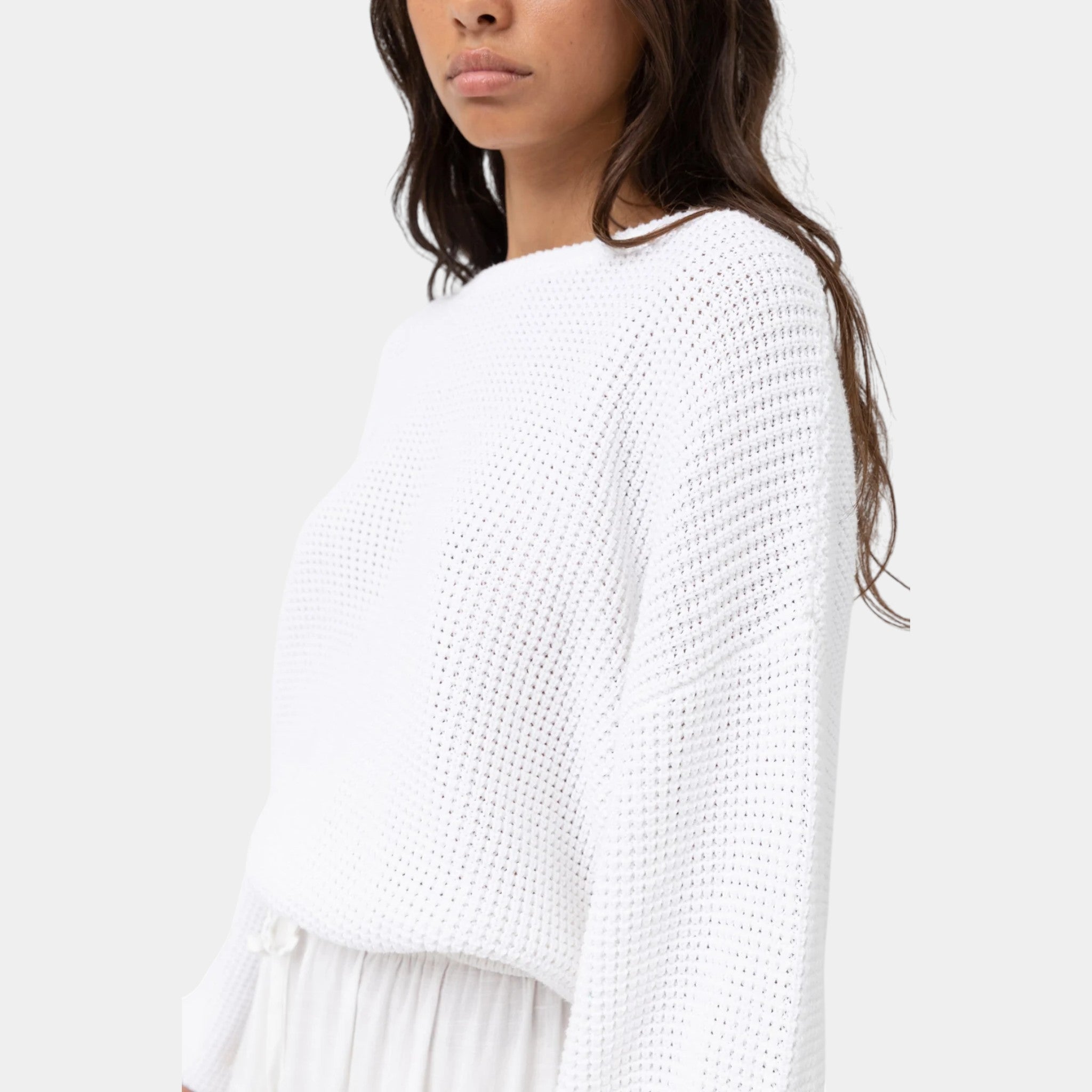 Rhythm Women's Classic Knit Jumper - White