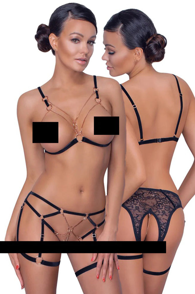Cottelli Lingerie Bondage Style Set