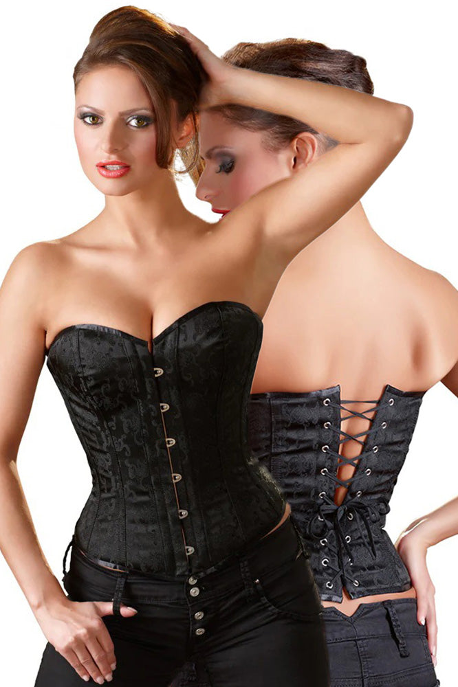Cottelli Party Black Brocade Corset