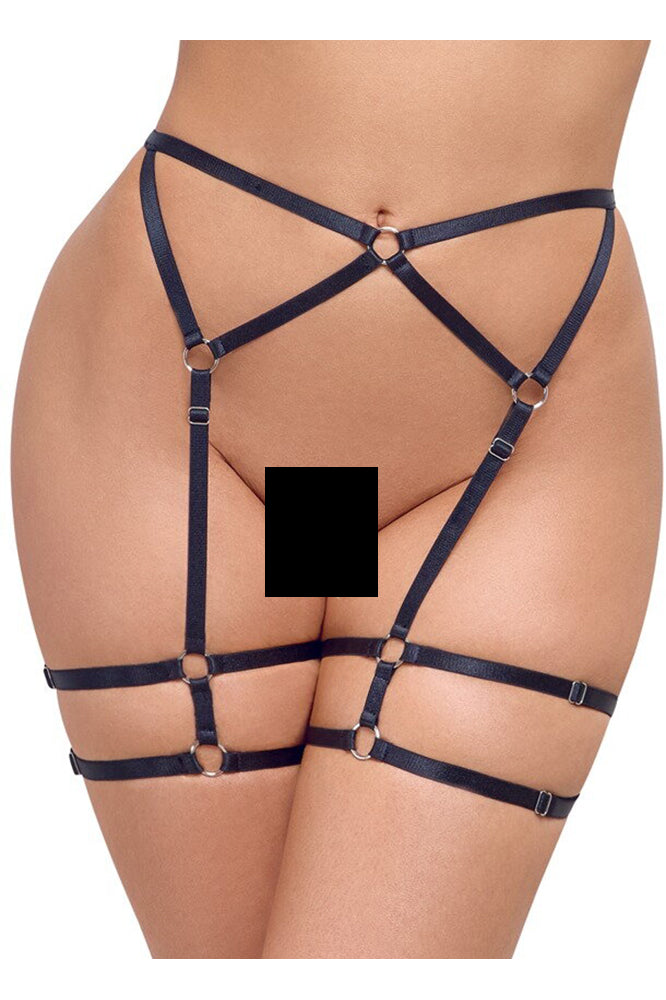 Cottelli Lingerie Harness Suspender Belt