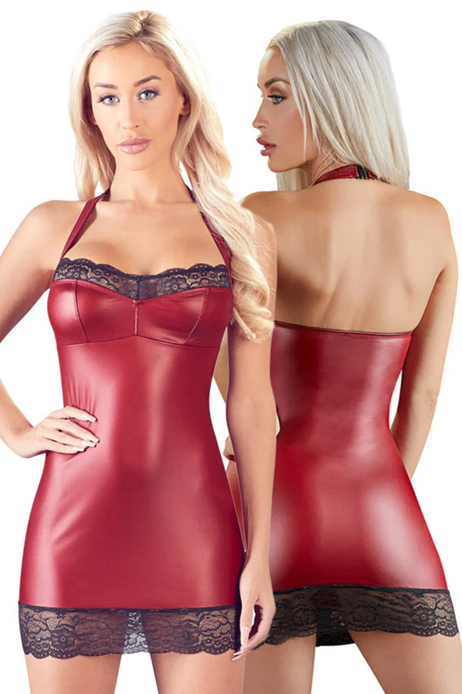 Cottelli Collection Halterneck Dress Red