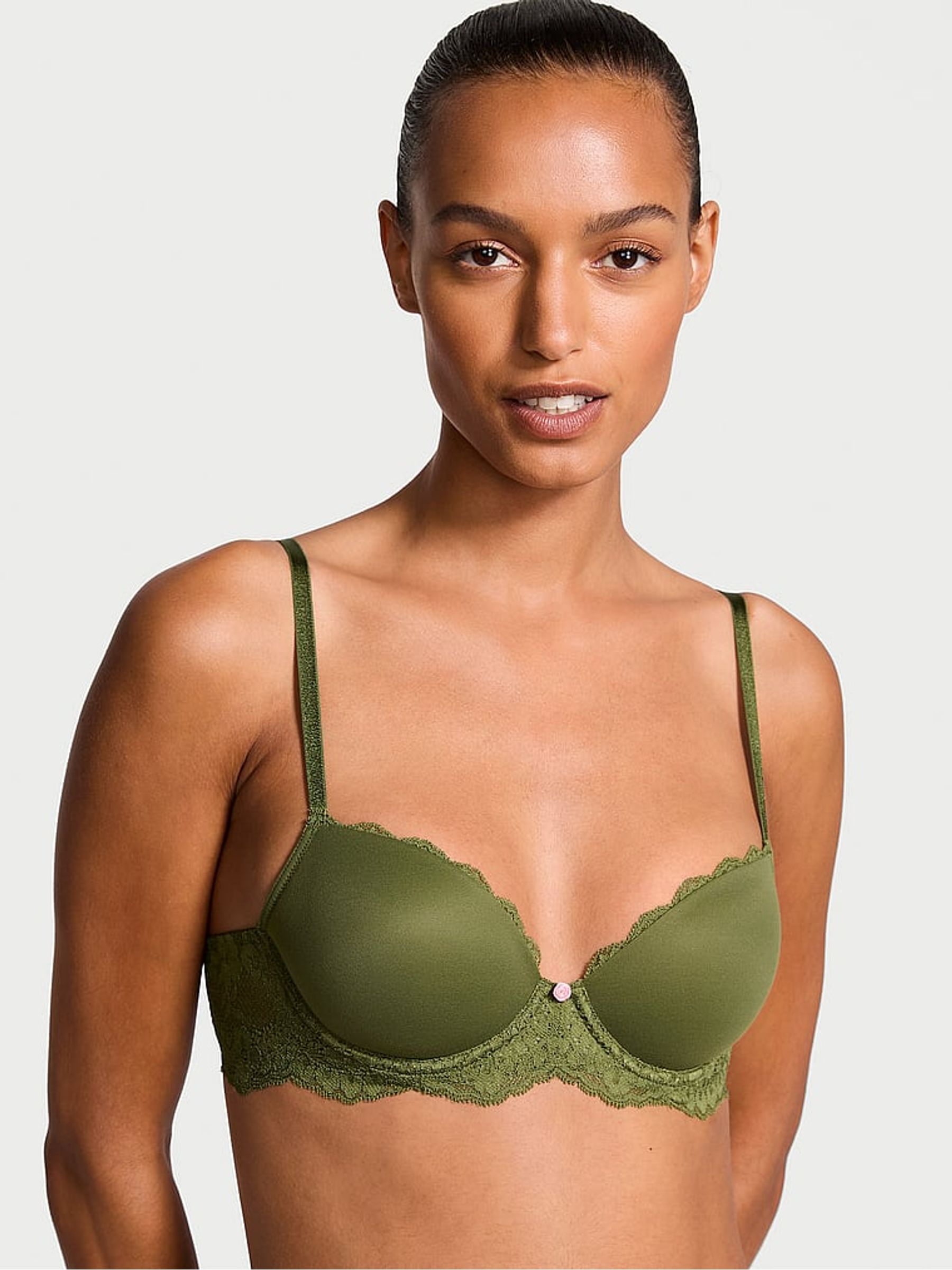 Woodland Green Lightly Lined Demi Bra