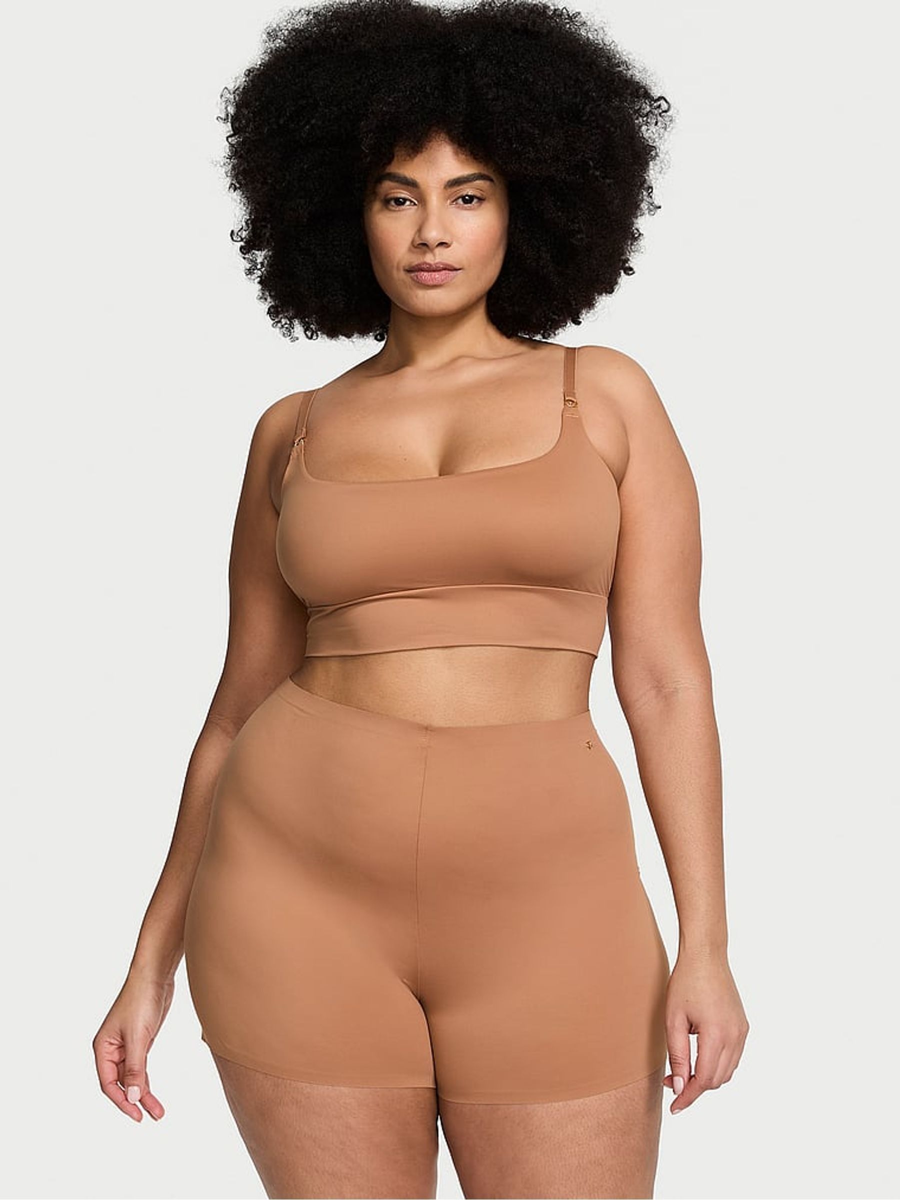 Toffee Brown BODYWEAR By Victoria with FeatherSoft™ Innovation Bike Shorts