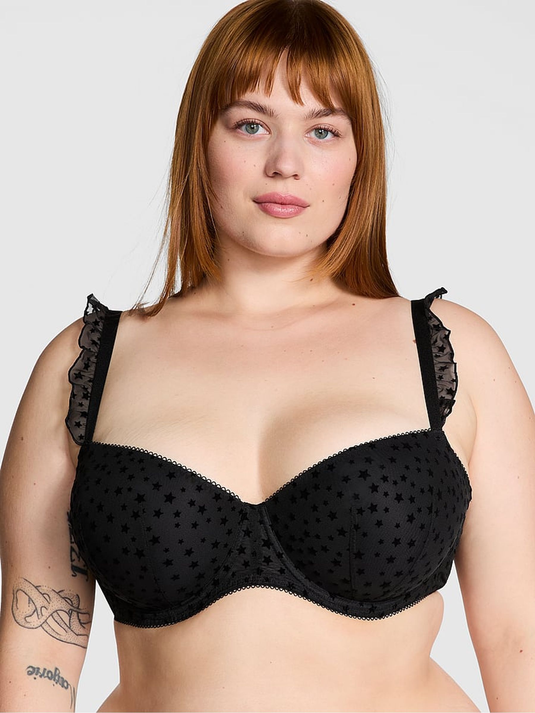 Black Balcony Star Chaser Lace Bra