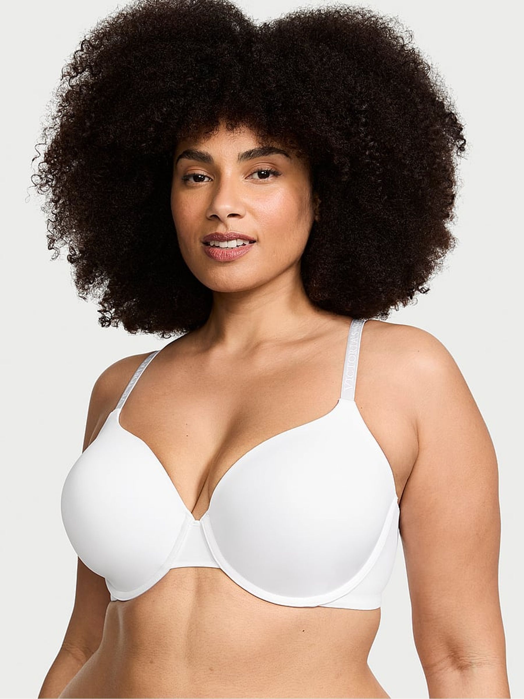 White Strap Full Cup Lightly Lined Bra