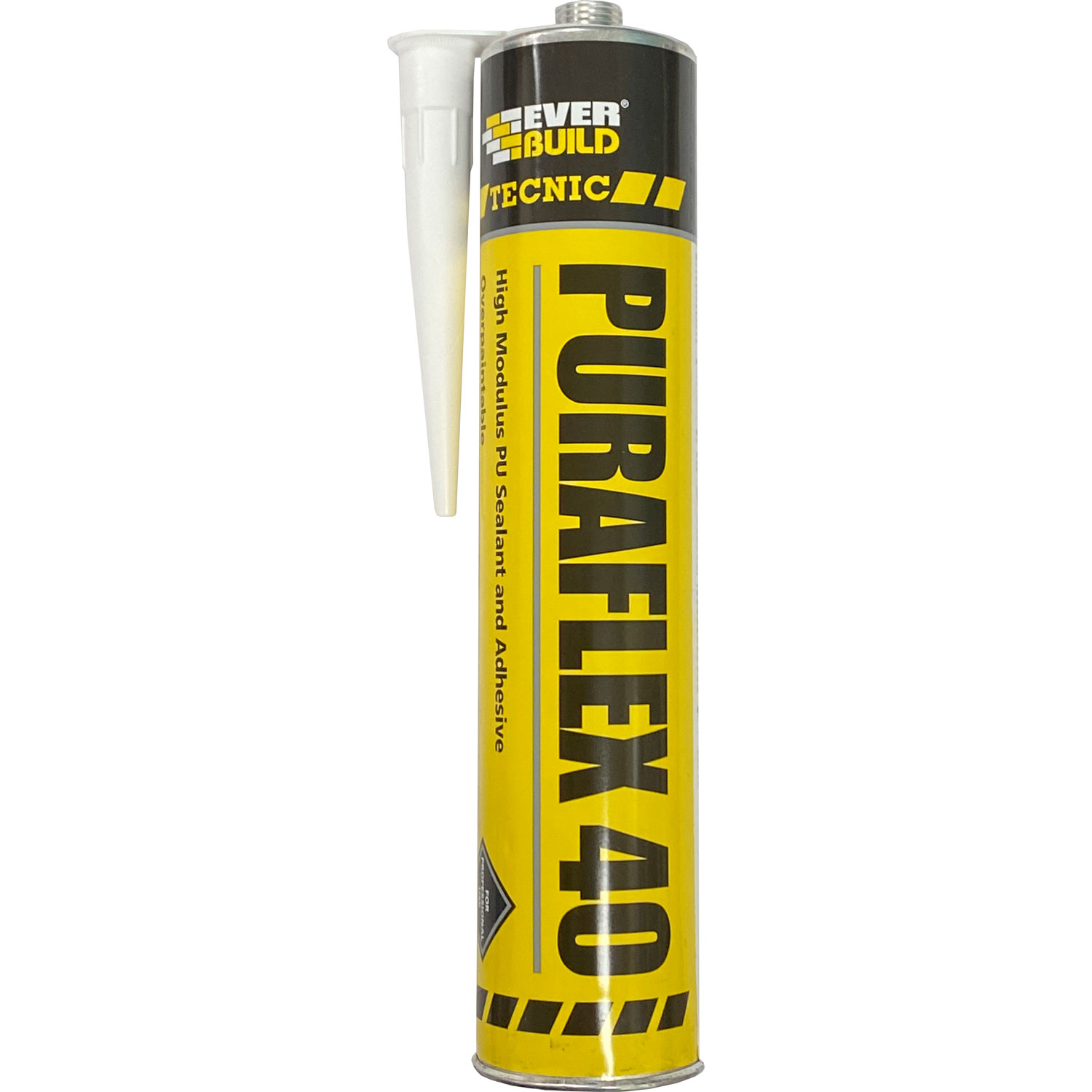 Everbuild Puraflex 40 Sealant & Adhesive - Slot Gasket Strip Glue - White