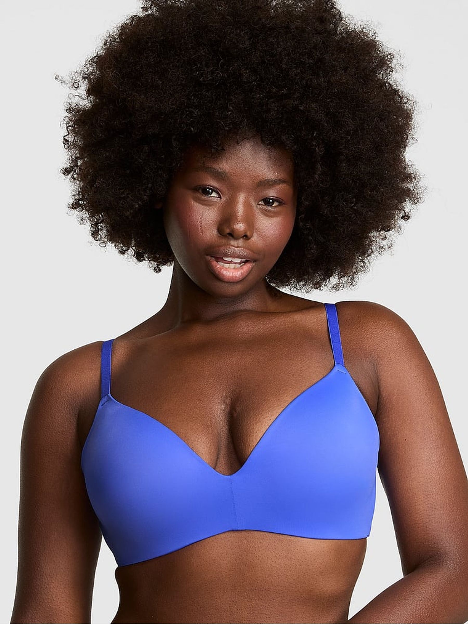 Ultra Marine Blue Non Wired Push Up Bra