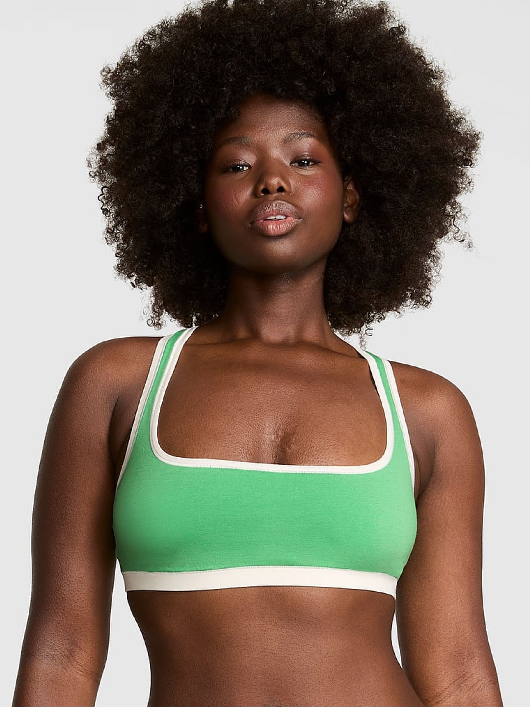 Wild Green Cotton Bralette