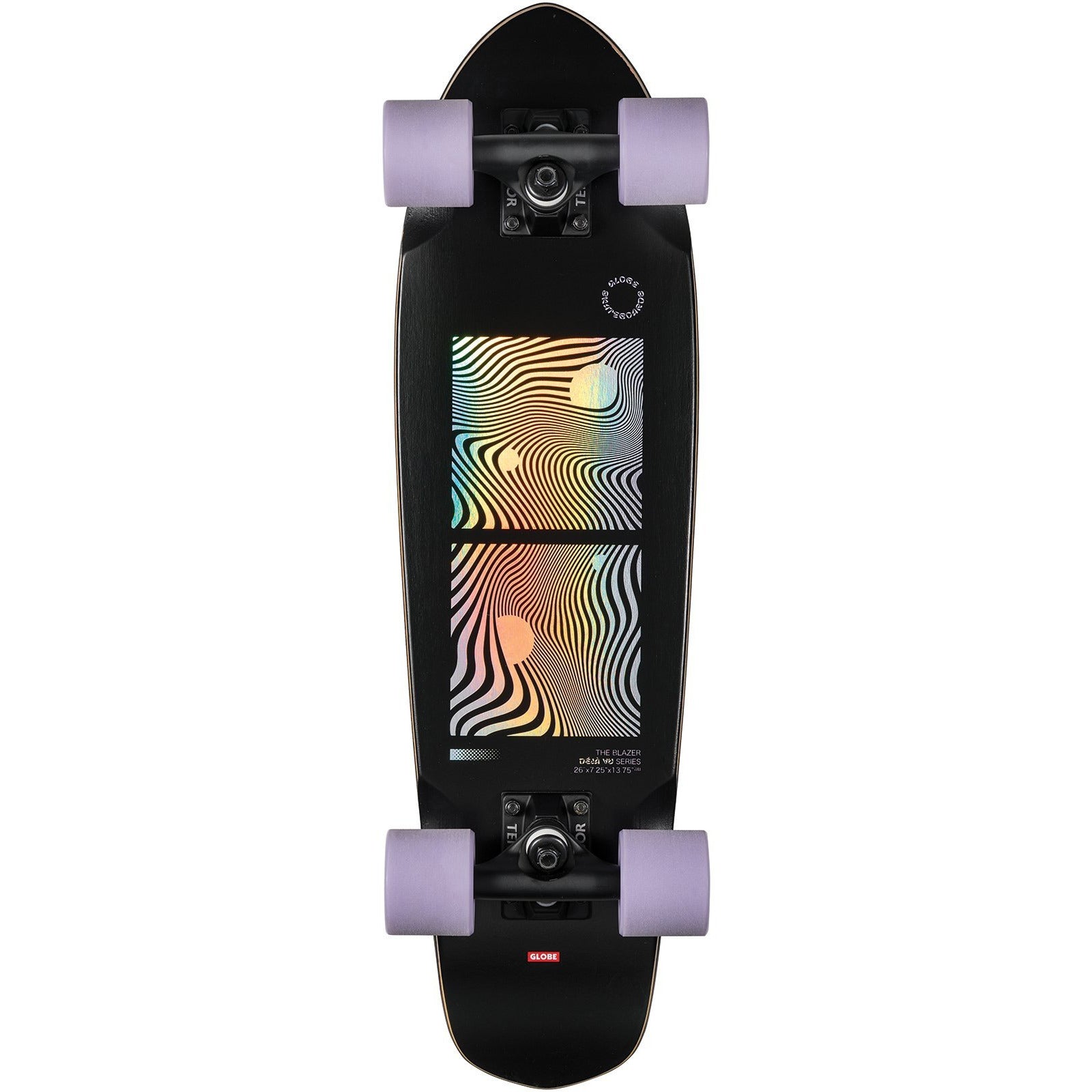 Globe Blazer Cruiser Skateboard - Black / Purple - 26"