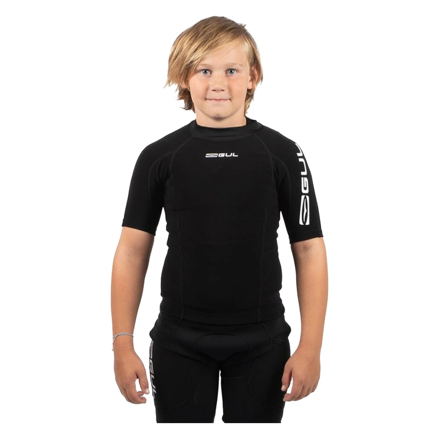 Gul Junior Evotherm Thermal Short Sleeve Top - Black