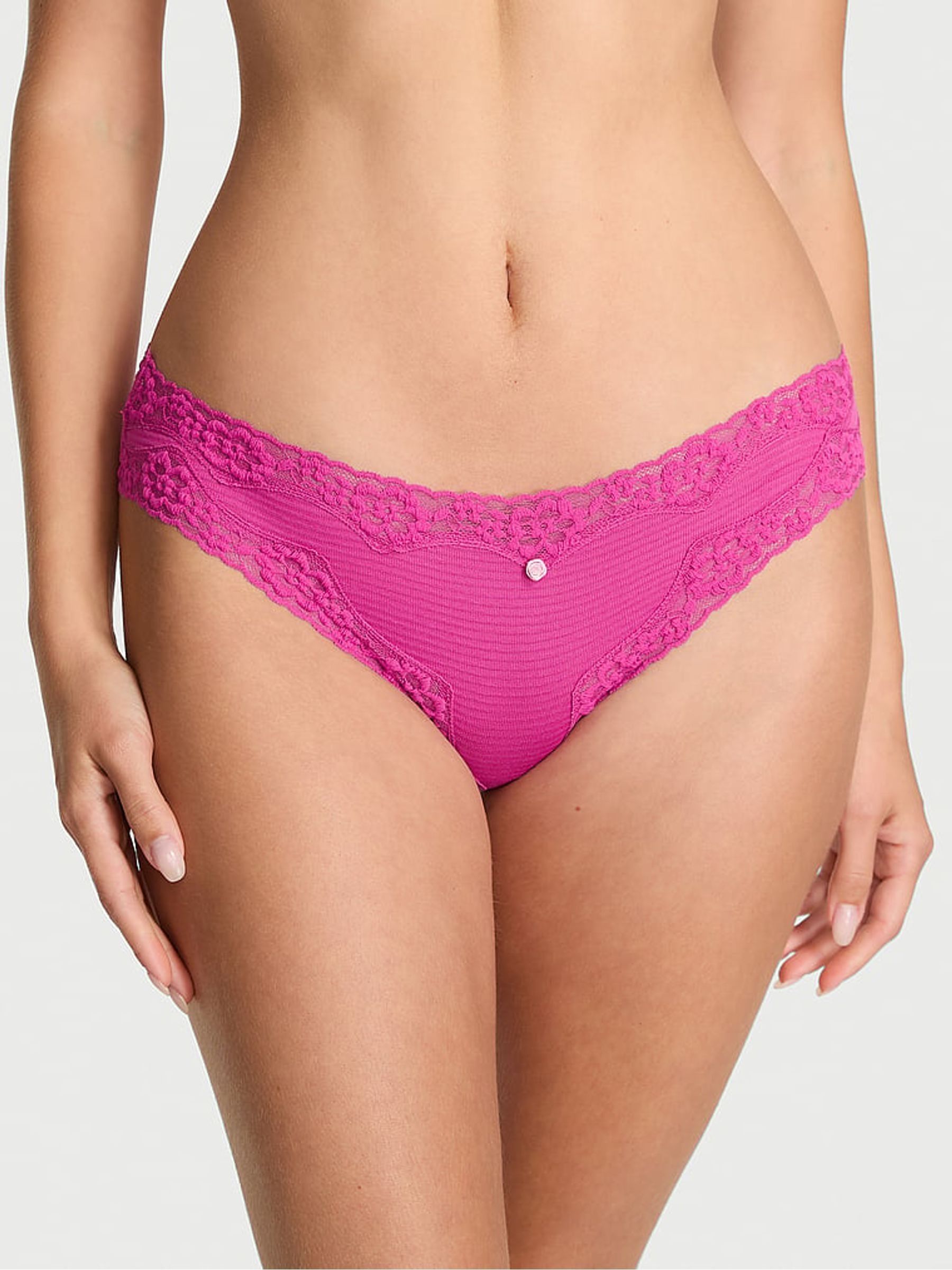 Allure Pink Bikini Lace Waist Knickers