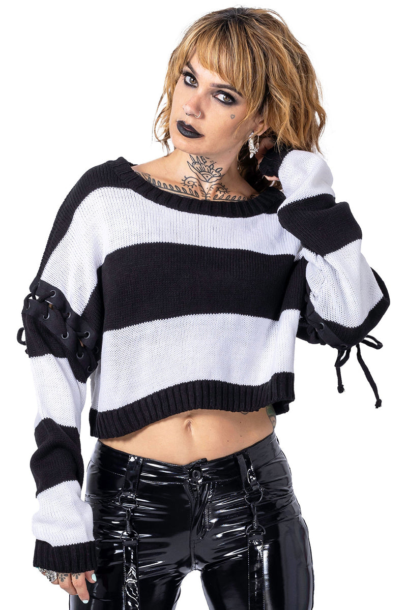 Vixxsin Hypnosis Top Black/White