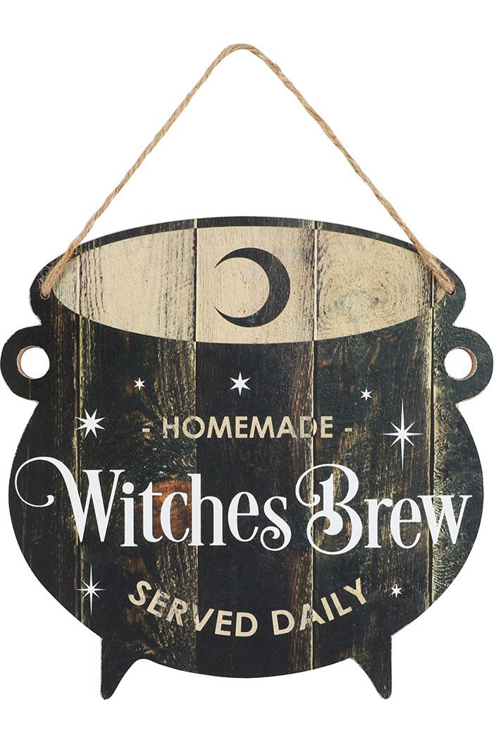 Witches Brew Cauldron Sign