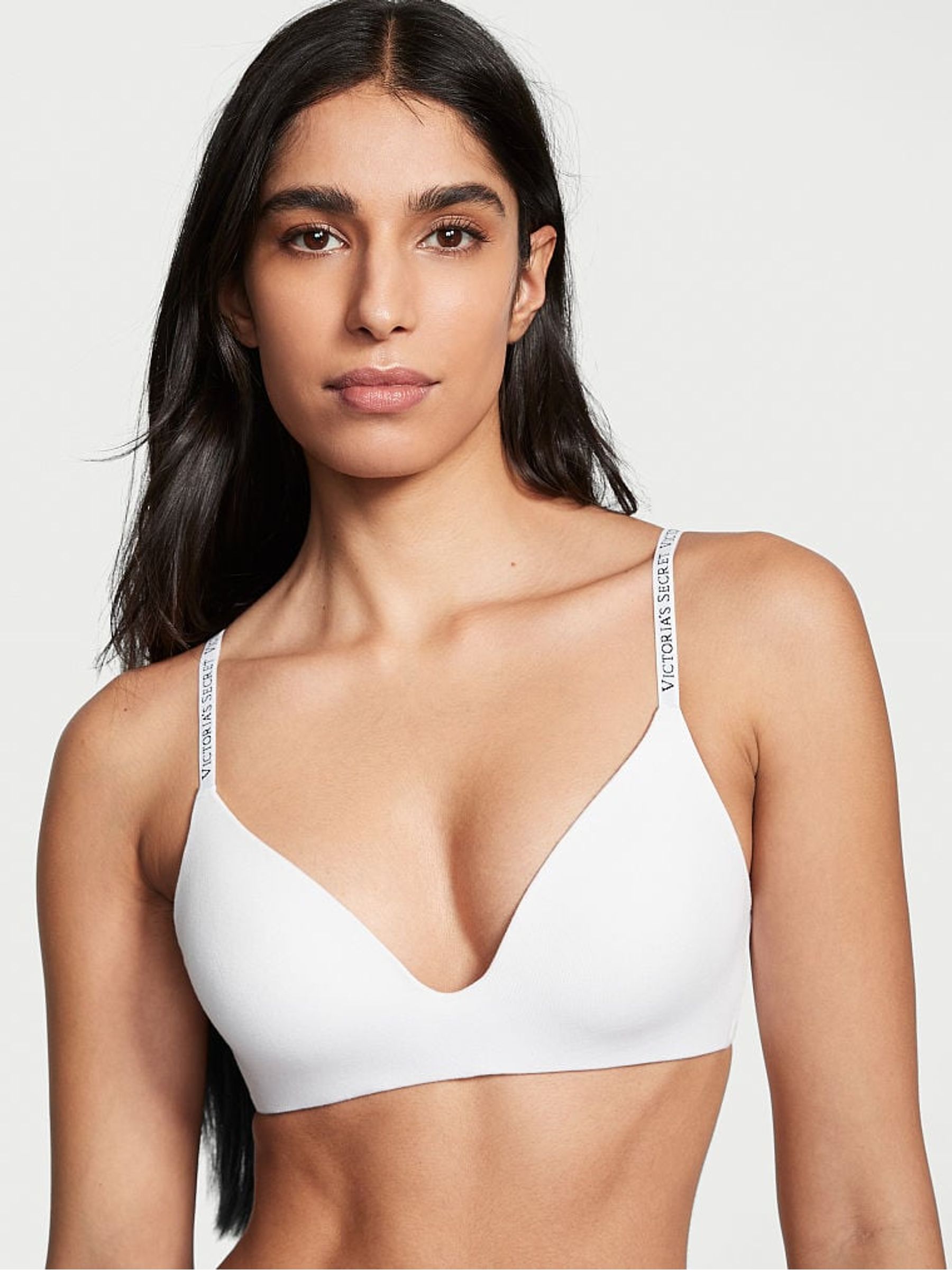 White Strap Non Wired Lightly Lined Bra
