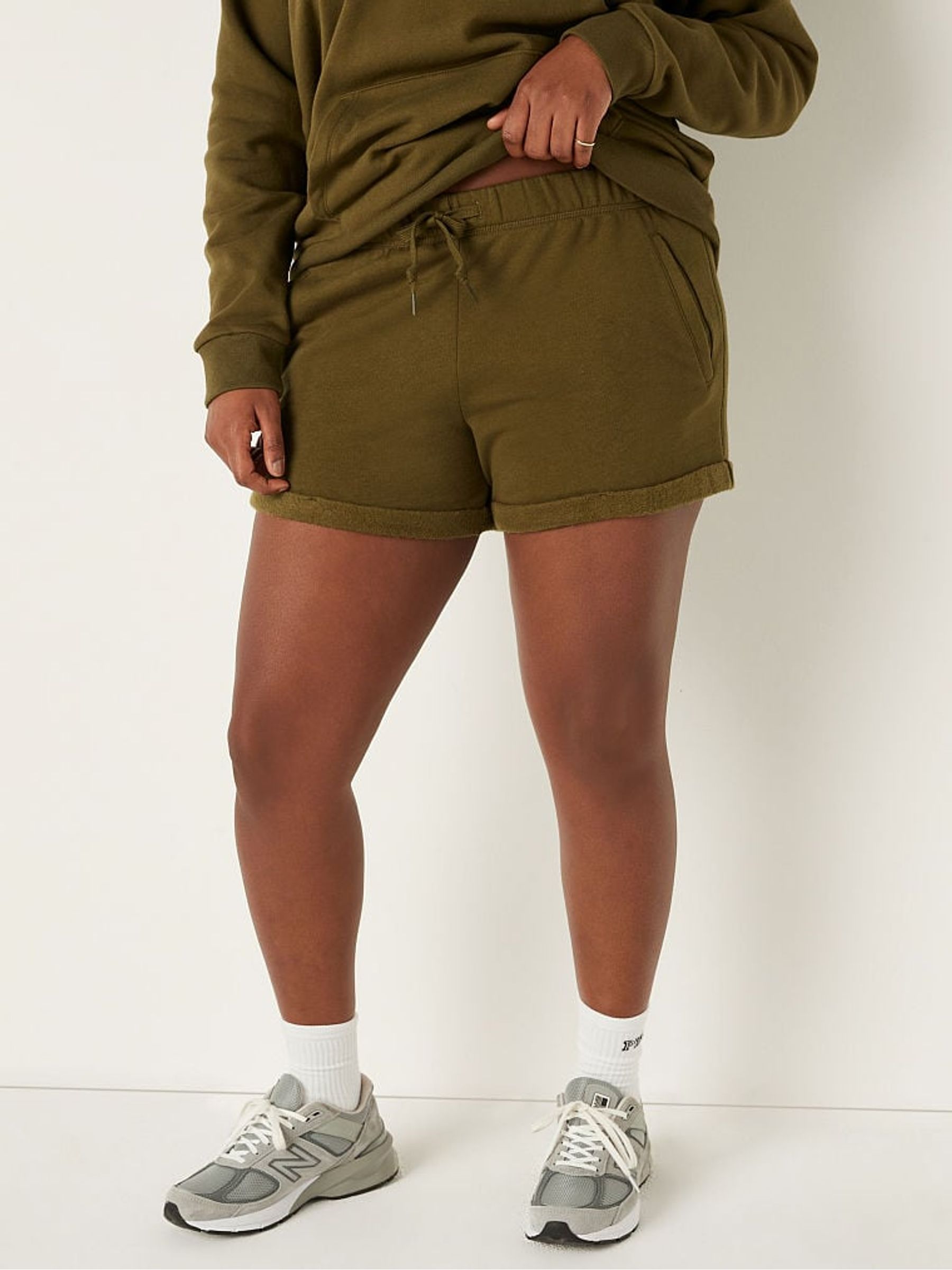 Deep Olive Green Logo Lounge Short